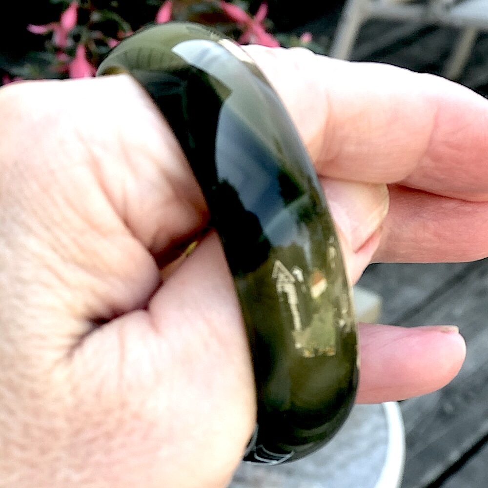 Agate bangle bracelet 2 1/4” inside dimensions